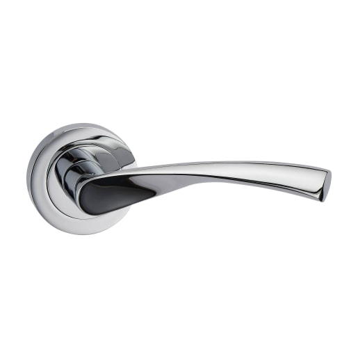 Fortessa Verto Lever Door Handles on Rose 125 x 51mm Polished Chrome