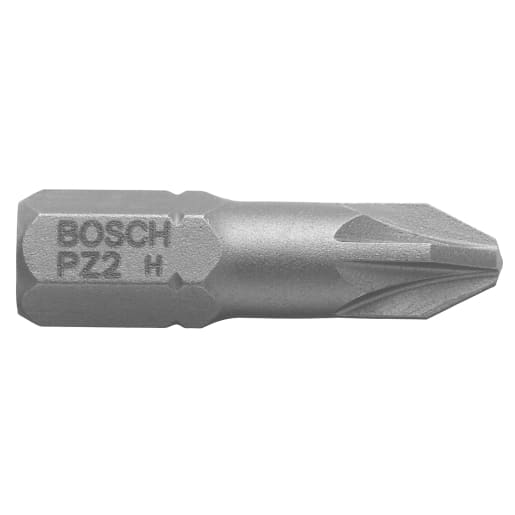 Bosch Screwdriver Bit Extra Hard PZ2 25mm Grey Pack of 3