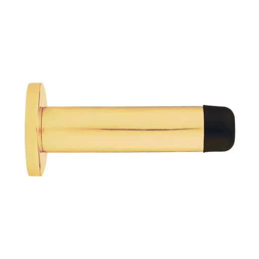 Carlisle Brass Doorstop Cylinder with Rose 83 x 32mm Polished Brass