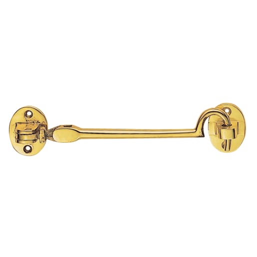 Carlisle Brass Silent Pattern Cabin Hook 150mm Polished Brass