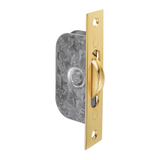 Carlisle Brass Sash Window Axle Pulley 119 x 26mm Polished Brass
