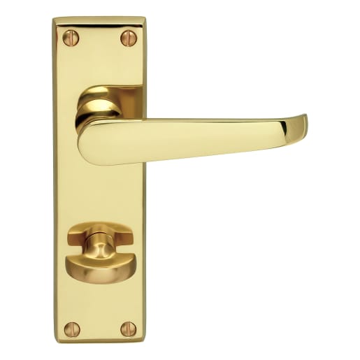 Carlisle Brass Victorian Flat Lever Bathroom Door Handle 100mm