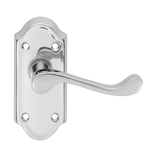 Carlisle Brass Ashtead Lever on Short Backplate Polished Chrome