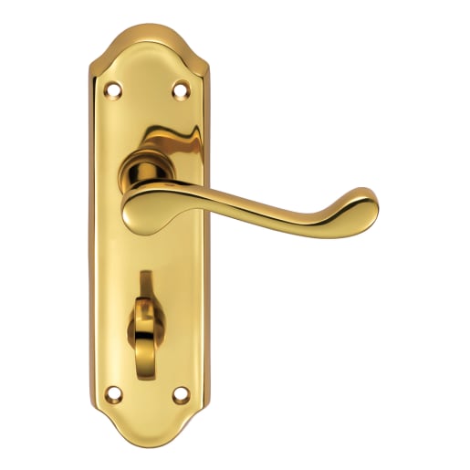 Carlisle Brass Ashtead Lever on Bathroom Backplate Polished Brass