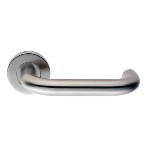 Eurospec Safety Lever on Sprung Rose 52 x 8mm Satin Stainless Steel