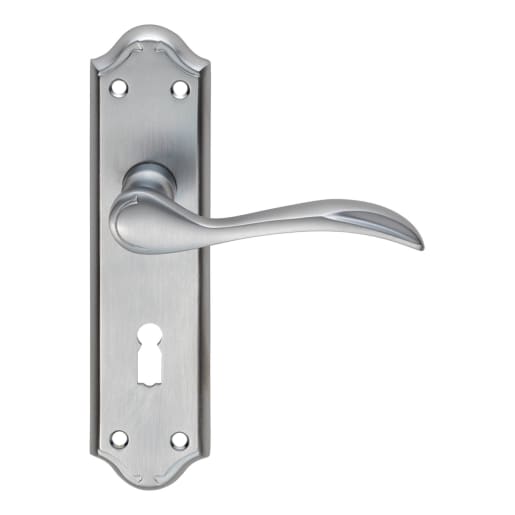 Carlisle Brass Madrid Lever Lock Door Handles Satin Chrome