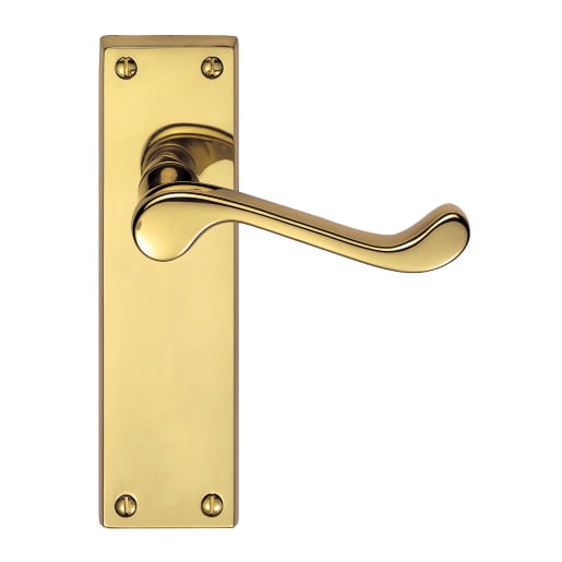 Carlisle Brass Victorian Scroll Lever Latch Handle Polished Brass