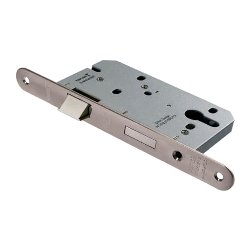 Eurospec Easi-T Contract Din Profile Sashlock 55mm Satin Stainless Steel