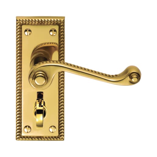 Carlisle Brass Georgian Lever on Privacy Backplate Polished Brass
