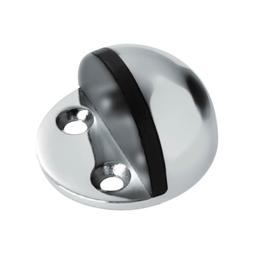 Eurospec Floor Mounted Door Stop 44mm Satin Stainless Steel