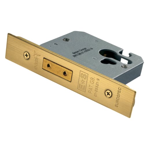 Eurospec Easi-T Euro Profile Deadlock 76mm Stainless Brass