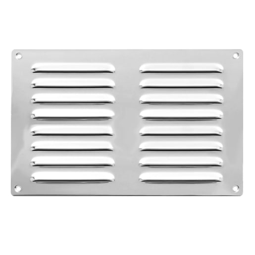 Carlisle Brass Ventilator Hooded Louvre Pattern 242mm Satin Chrome