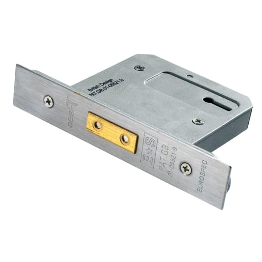 Eurospec Easi-T3 Lever Deadlock 64mm Satin Stainless Steel