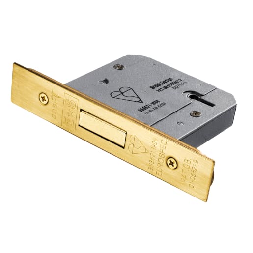 Eurospec Easi-T5 Lever Deadlock 64mm Stainless Brass