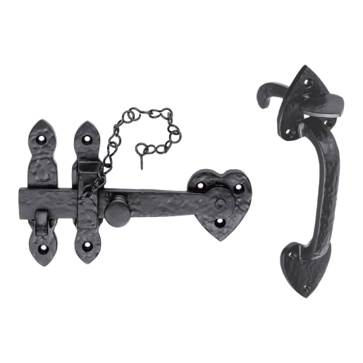 Carlisle Brass Thumb Latch Set 200mm Antique Black