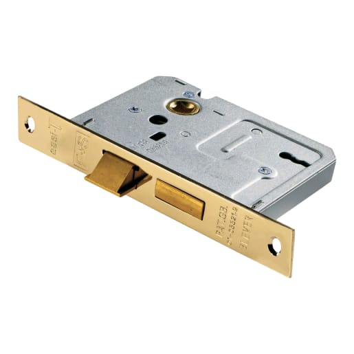 Eurospec Easi-T Contract 3 Lever Sashlock 64mm Electro Brassed