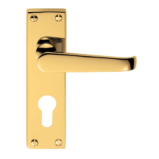 Carlisle Brass Victorian Lever on Lock Backplate Polished Brass