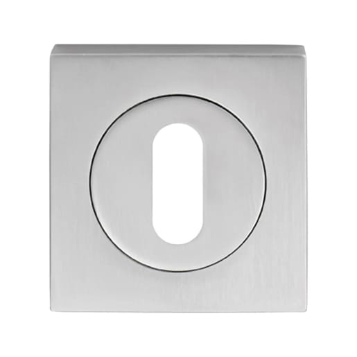 Serozzetta Square Keyhole Escutcheon 51 x 8mm Satin Chrome