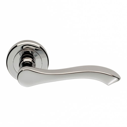 Serozzetta Style Lever on Round Rose Polished Chrome