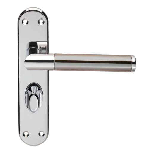 Serozzetta Scope Lever Backplate Satin Nickel/Polished Chrome