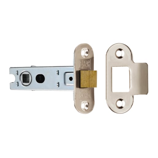 Eurospec Radius Strike and for end Tubular Latch 64mm Nickel Plated