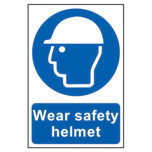 Safety Helmets Must Be Worn In This Area' Sign 200mm x 300mm
