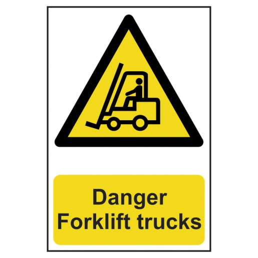 Danger Forklift Trucks' Sign 200mm x 300mm