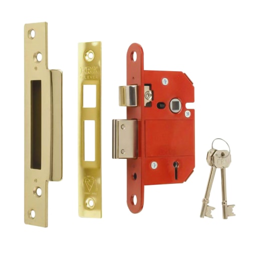 ERA Fortress Mortice Sashlock Polished Brass 64mm