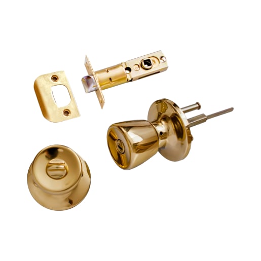ERA Door Privacy Knob Lock Set Brass