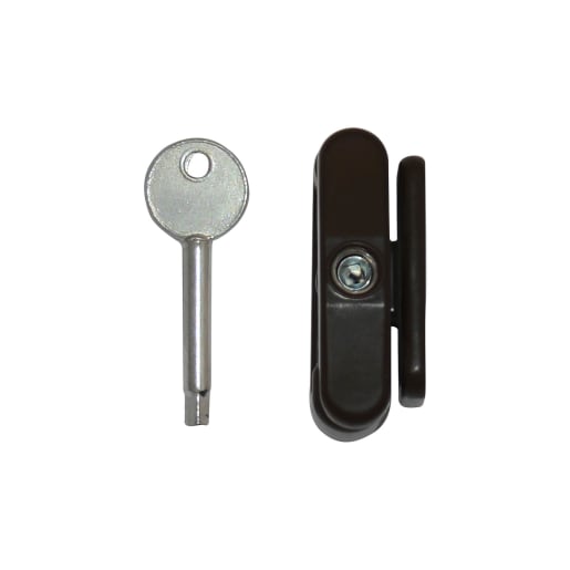 ERA Swinglock with Standard Key 53 x 13 x 23mm Brown