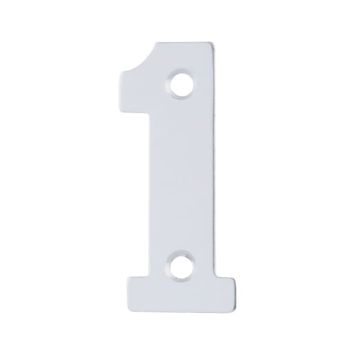 Arrone Face Fix '1' Numeral 50 x 22 x 1mm Satin Anodised Aluminium AR140/1-SAA
