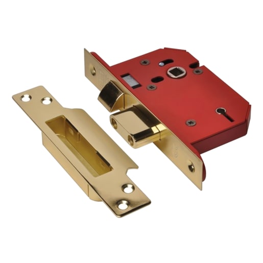 Union StrongBOLT 5 Lever Mortice Sashlock 68mm Polished Brass
