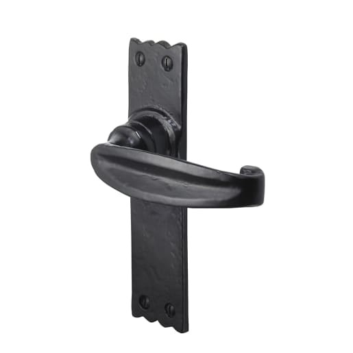 Old Hill Iron No.4005 Charlbury Suite Lever Latch Handle 158 x 38mm Black Antique 