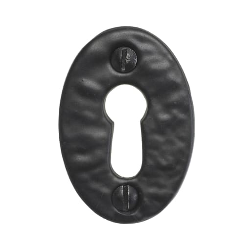 Old Hill Ironworks No.4355 Oval Escutcheon 34 x 51mm Black Antique