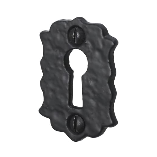 Old Hill Ironworks No.4353 Floral Escutcheon 47 x 32mm Black Antique