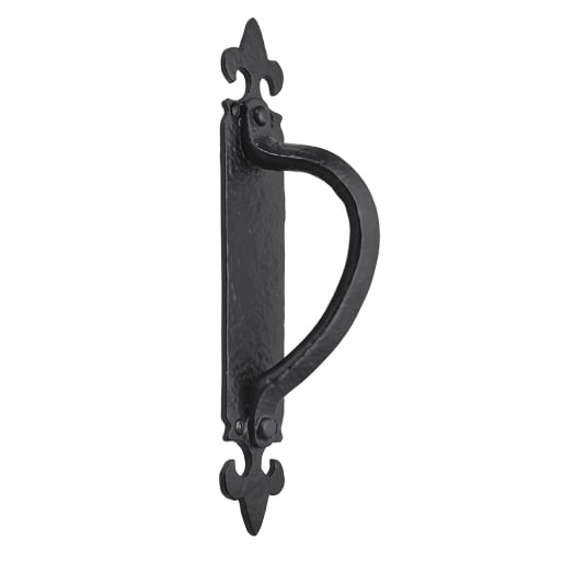 Old Hill Iron No.4252 Fleur de Lys Pull Handle RH 265 x 45mm Black Antique 