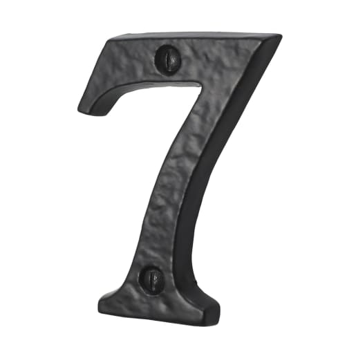 Old Hill Ironworks Door Numeral '7' 76mm Black Antique