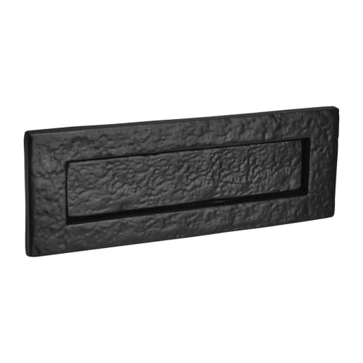 Old Hill Iron No.4371 Trad Rectangular Letter Plate 260 x 90mm Black Antique 