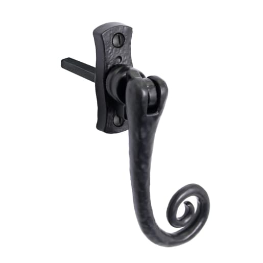 Old Hill Iron No.4602 Curly Tail Locking Espagnolette Fastener RH 57mm Black Antique 