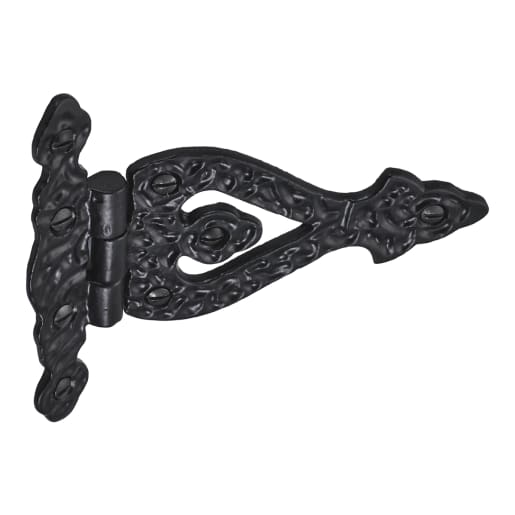 Old Hill Iron No.4501 Heavy Decor Cabinet Hinge 135 x 110mm Black Antique 