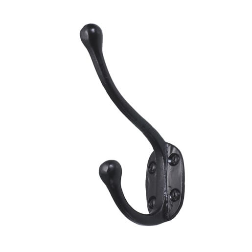 Old Hill Ironworks No.4460 Victorian Hat & Coat Hook 135mm Black Antique 