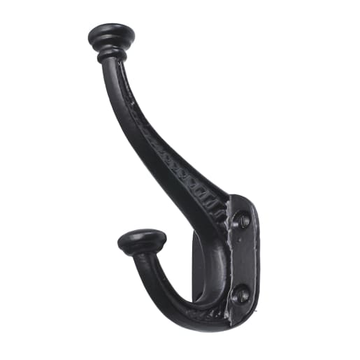 Old Hill Ironworks No.4462 Heavy Duty Hat & Coat Hook 135mm Black Antique 