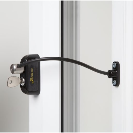 Jackloc Pro 5 Key Locking Window Restrictor Black