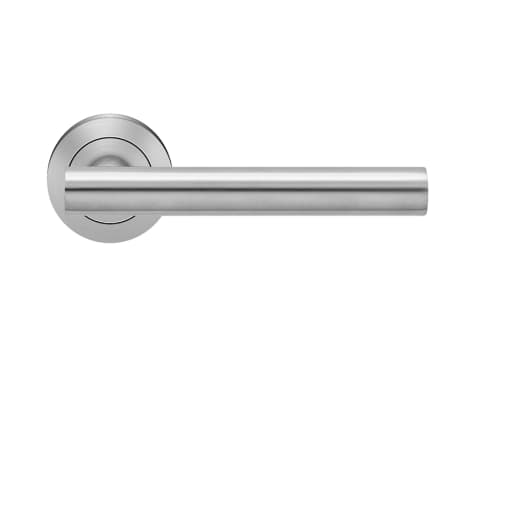 Karcher Design Manhattan Lever on 3pc Fix Rose Satin Stainless Steel