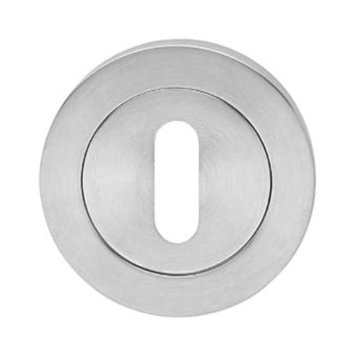 Karcher Design Keyhole Round Escutcheon Satin Stainless Steel