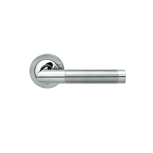 Karcher Design Slim Style Lever Round Rose Satin/Polished Stainless Steel