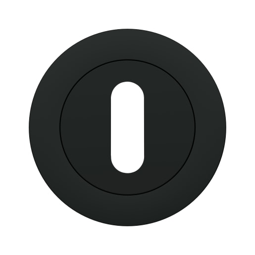 Karcher Design Keyhole Round Escutcheon Cosmos Black