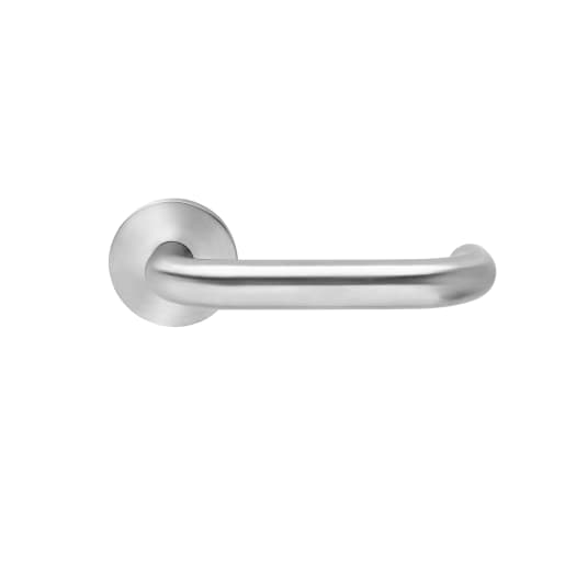 Karcher Design U-Form Slim Style Lever on Round Rose Satin Stainless Steel