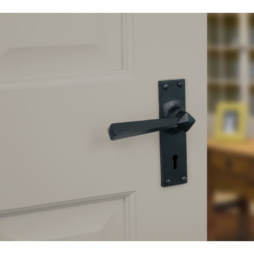 From the Anvil Straight Lever Lock Set Black