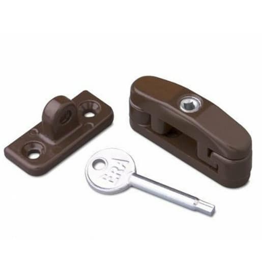 ERA Swinglock with Standard Key 53 x 13 x 23mm Brown